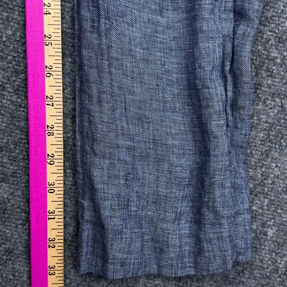 Baird McNutt Murano Linen Pants Men's 32x34 Blue Chambray Slim Fit Trouser Beach